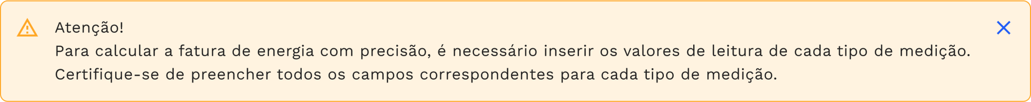Mensagem de alerta