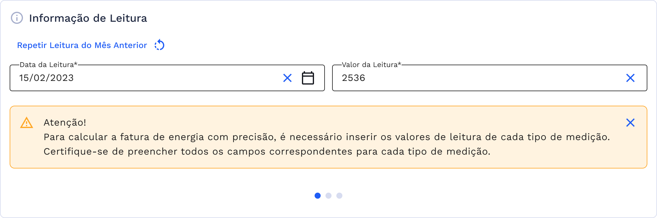 Quadro de Informação de Leitura