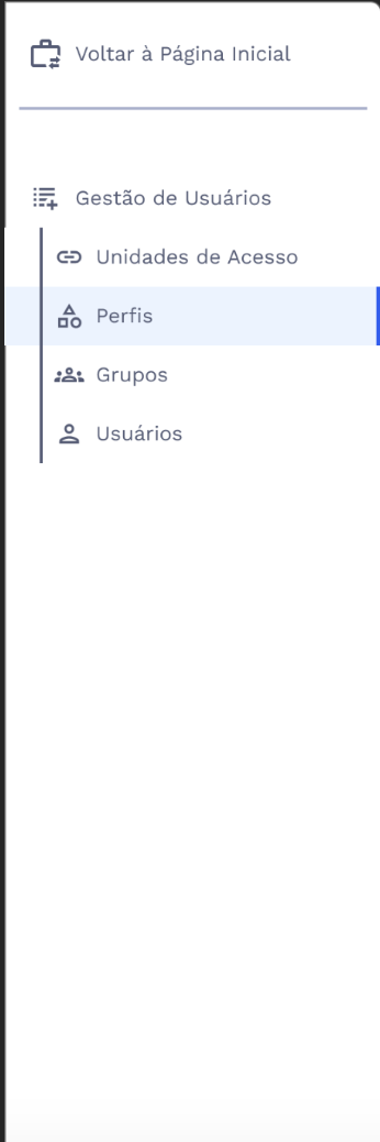 Menu: Gestão de Usuários