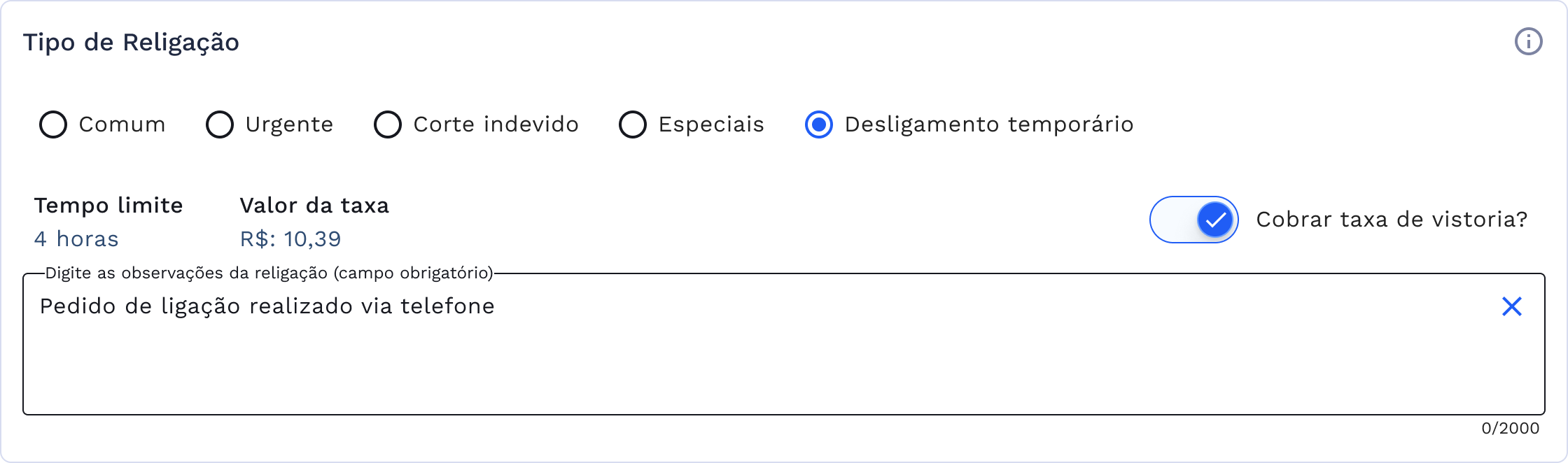 Desligamento Temporário