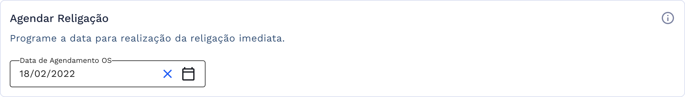 Agendar Religação