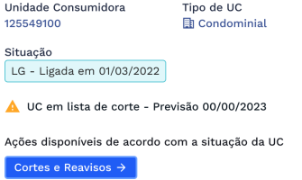 Tag no Perfil – UC em lista de corte