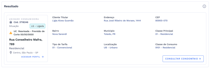 Tag no Card da UC – UC Reavisada