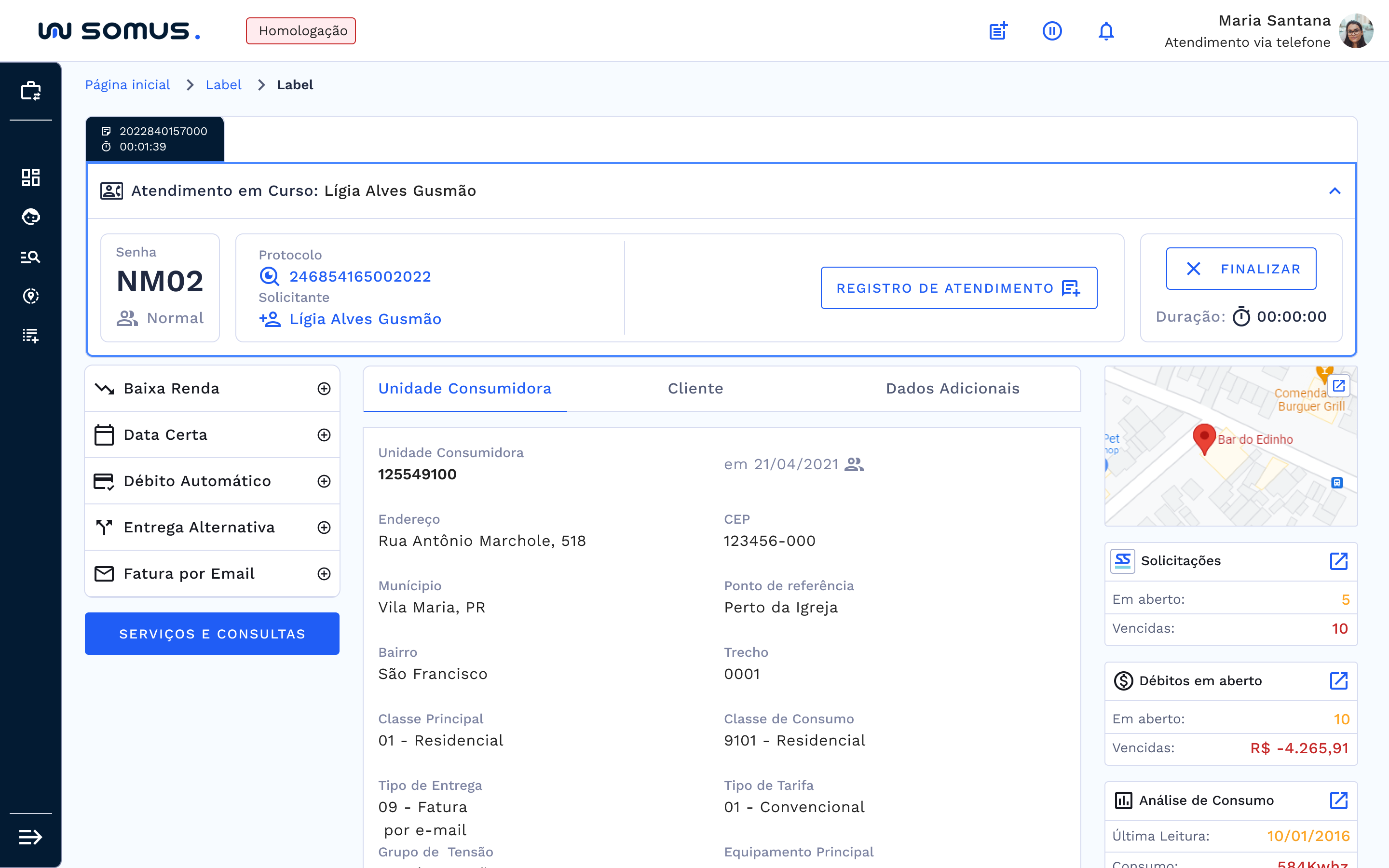 Perfil de atendimento